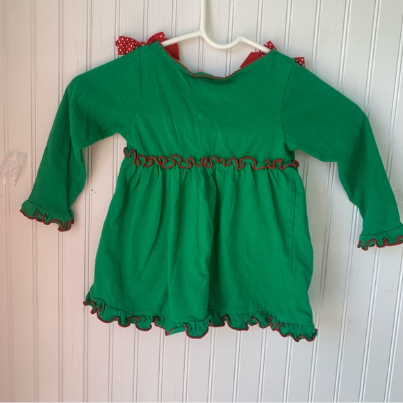 Sophie Rose (3T) Festive Green Holiday Dress with Red Accents - Picture 8 of 8